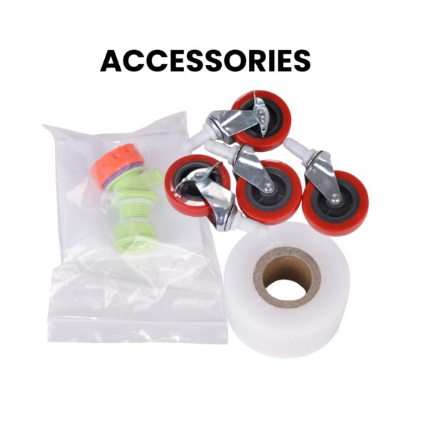 Yellow Commercial Beverage Bin with Wheels | Dual-Compartment Drink Dump Bin - Image 11