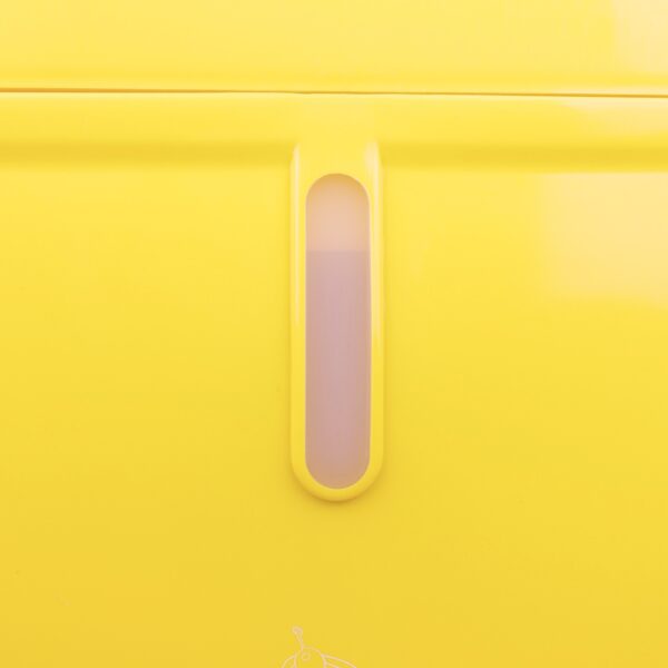 Yellow Commercial Beverage Bin with Wheels | Dual-Compartment Drink Dump Bin - Image 8