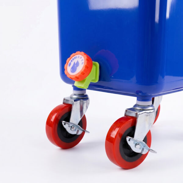 Blue (6-Pack) Beverage Waste Collection Bins for Hospitality & Catering, Mobile Liquid Disposal Containers with Debris Separation, Commercial Drink Pour-Off Stations - Image 17