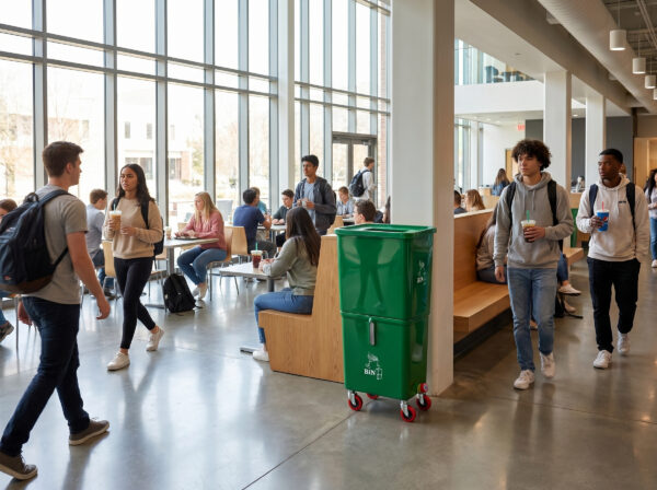 Green (6-Pack) Beverage Waste Collection Bins for Hospitality & Catering, Mobile Liquid Disposal Containers with Debris Separation, Commercial Drink Pour-Off Stations - Image 11