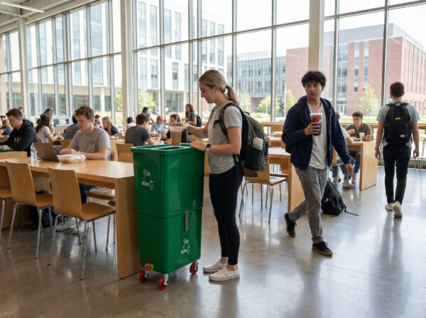 Green (6-Pack) Beverage Waste Collection Bins for Hospitality & Catering, Mobile Liquid Disposal Containers with Debris Separation, Commercial Drink Pour-Off Stations - Image 12