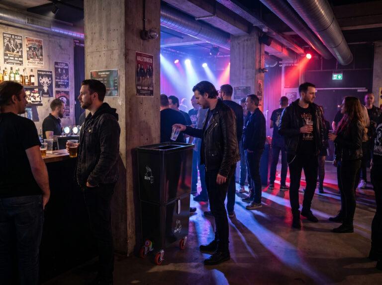 Black Beverage Bin in a nightclub