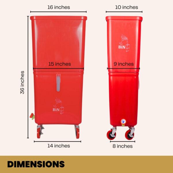 Red Commercial Beverage Bin – 6-Pack - Image 11