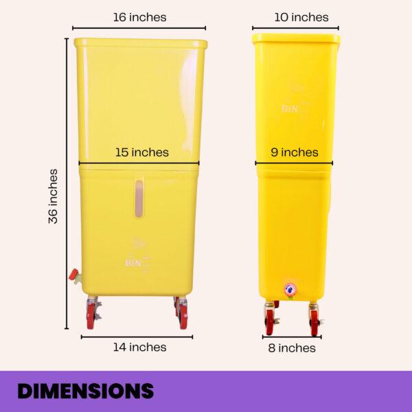 Yellow Commercial Beverage Bin – 3-Pack - Image 9