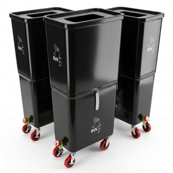 Black Commercial Beverage Bin – 3-Pack