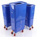 Blue Commercial Beverage Bin – 3-Pack