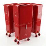 Red Commercial Beverage Bin – 3-Pack