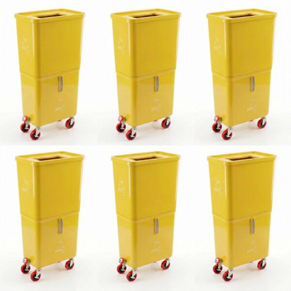 Yellow Commercial Beverage Bin – 6-Pack