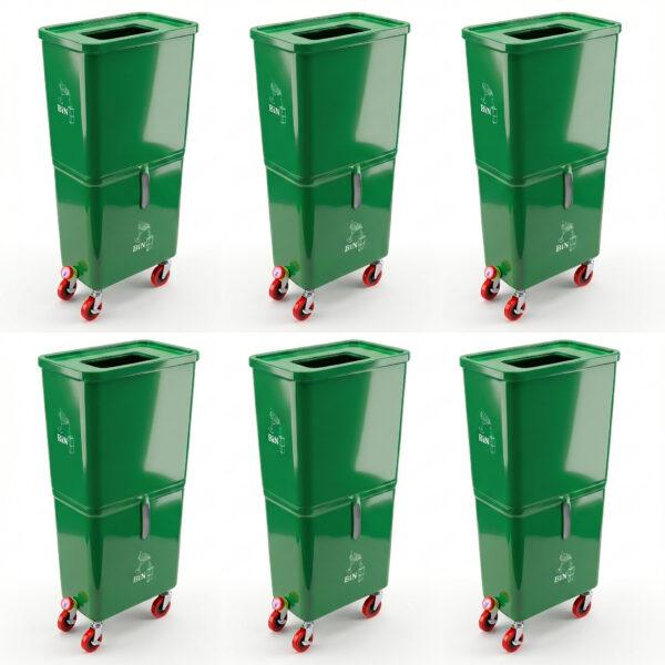 Green Commercial Beverage Bin – 6-Pack
