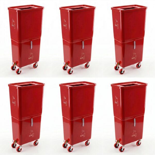 Red Commercial Beverage Bin – 6-Pack