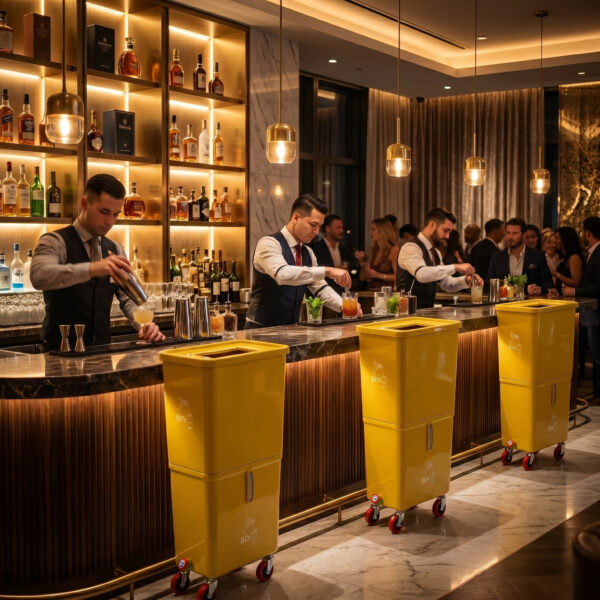 Dual Compartment for Liquid Waste & Garnish Disposal – HDPE Drink Dump Station for Bars, Restaurants & Events
